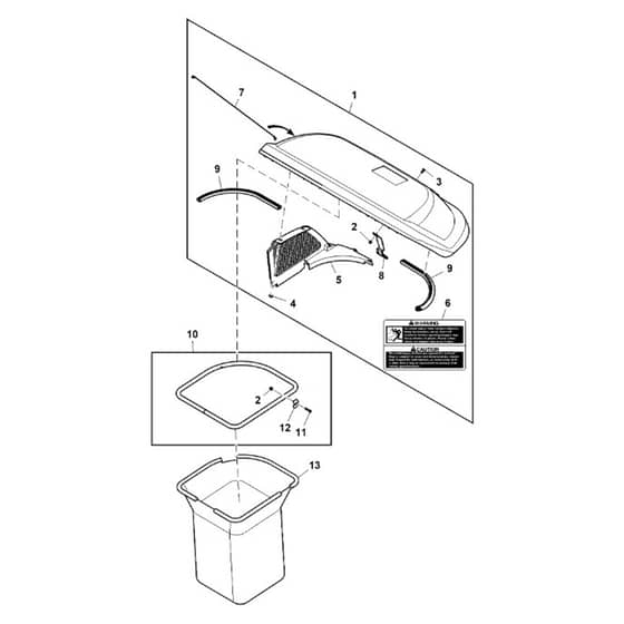 John Deere X754 - PC11849 - Hopper - ST541776