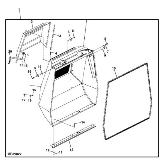 John Deere X754 - PC11849 - Hopper - ST551469