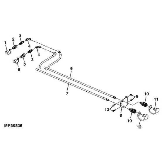 John Deere X754 - PC11849 - Hydraulic Hoses - ST551477