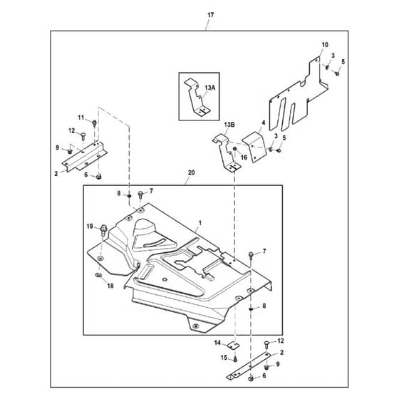 John Deere X754 - PC11849 - French Shielding (020001 - ) - ST766642