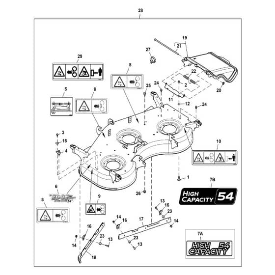 John Deere X754 - PC11849 - Mower Deck ( - 040000) - ST819869