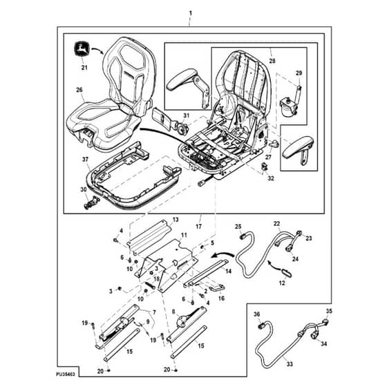 John Deere X754 - PC11849 - Air Ride - ST847116