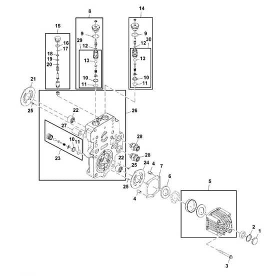 John Deere X754 - PC11849 - Transaxle Center - ST941895