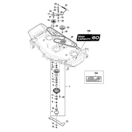John Deere X754 - PC11849 - Belt Drive (070001 - ) - ST948308
