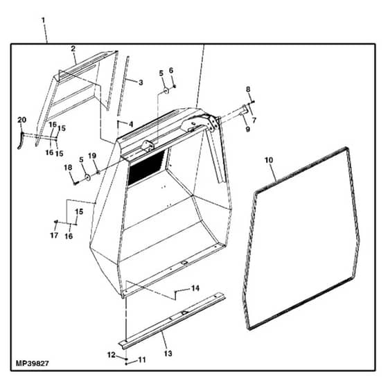 John Deere X758 - PC11850 - Hopper - ST551491