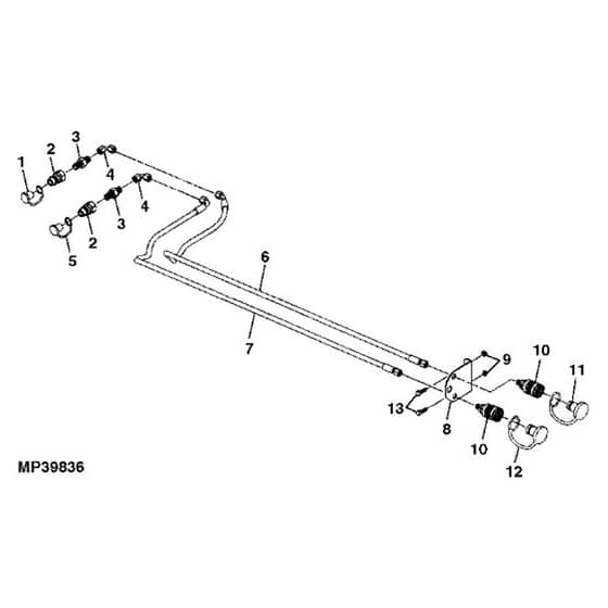 John Deere X758 - PC11850 - Hydraulic Hoses - ST551499