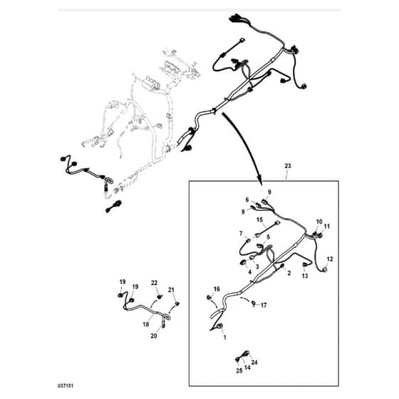 John Deere X758 - PC11850 - Wiring Harness - ST746984