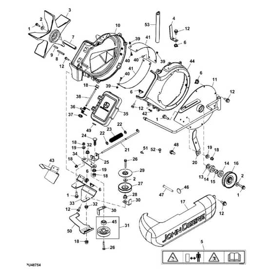 John Deere X758 - PC11850 - Blower Housing - ST755364