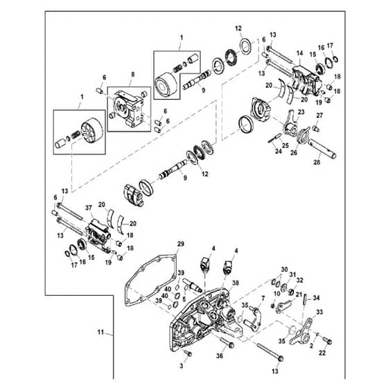 John Deere X758 - PC11850 - Front Axle - ST761723