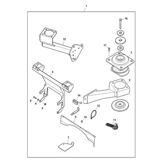 John Deere X758 - PC11850 - Cab Mounting - ST791239