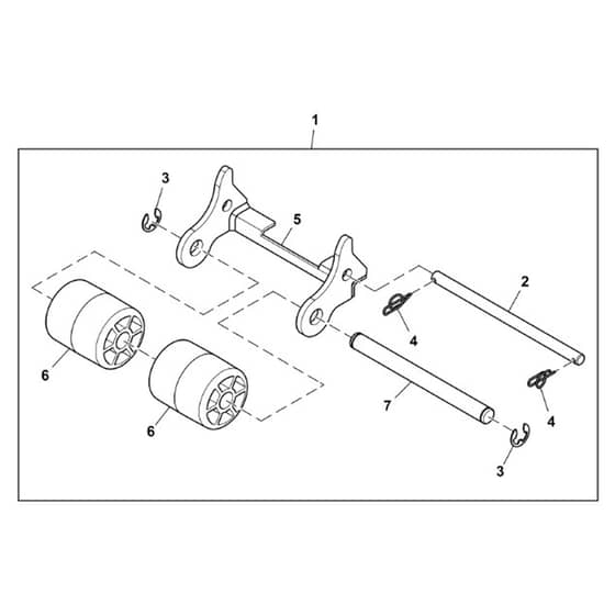 John Deere X758 - PC11850 - Roller Kit ( - 060000) - ST919230