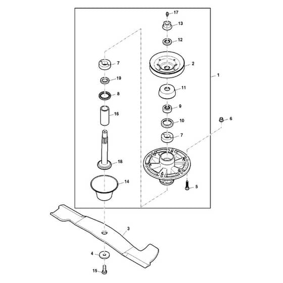 John Deere X758 - PC11850 - Spindle (040001 - 070000) - ST943901