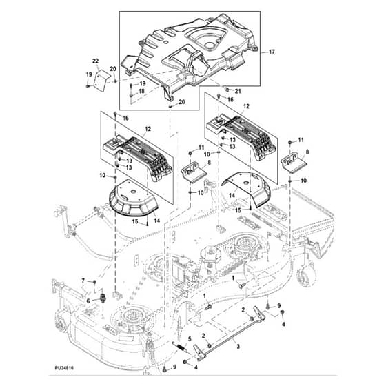 John Deere X758 - PC11850 - Shield (070001 - ) - ST955708