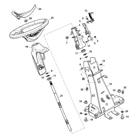 John Deere X940 - PC13377 - Tilt Steering - ST905733