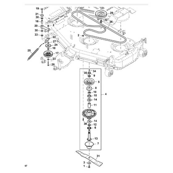 John Deere X940 - PC13377 - Belt Drive ( - 070000) - ST905776