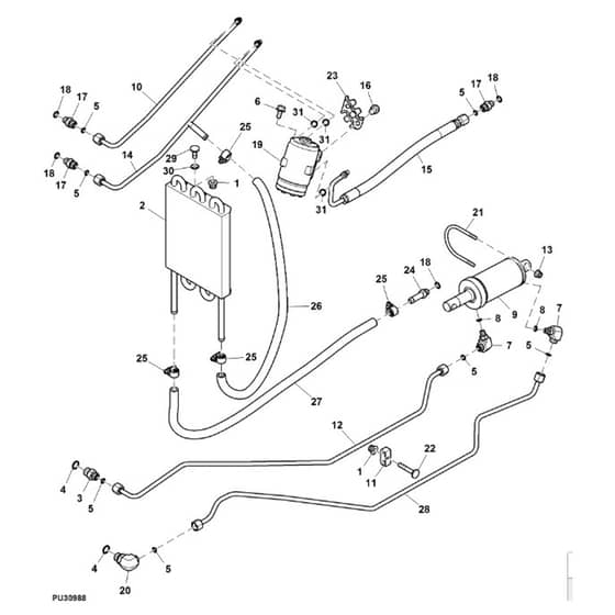 John Deere X940 - PC13377 - Cooling System - ST906490