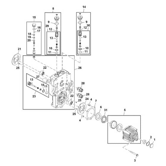 John Deere X940 - PC13377 - Transaxle Center - ST906798