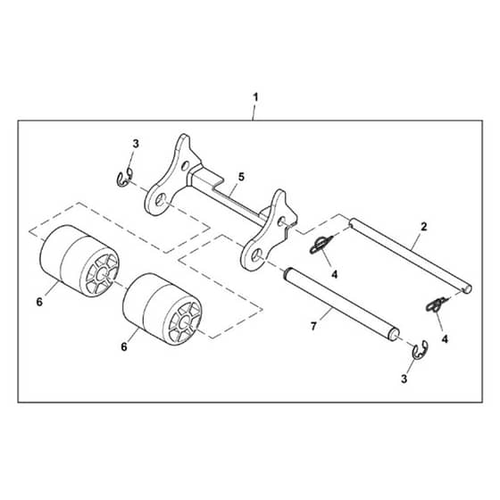 John Deere X940 - PC13377 - Roller Kit ( - 060000) - ST919230