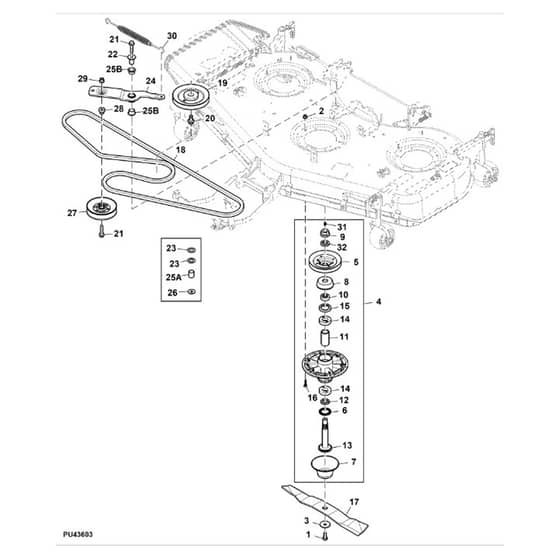 John Deere X940 - PC13377 - Belt Drive (070001 - ) - ST946850