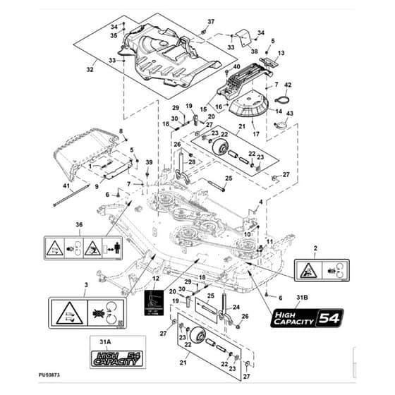 John Deere X940 - PC13377 - Chute (070001 - ) - ST946853