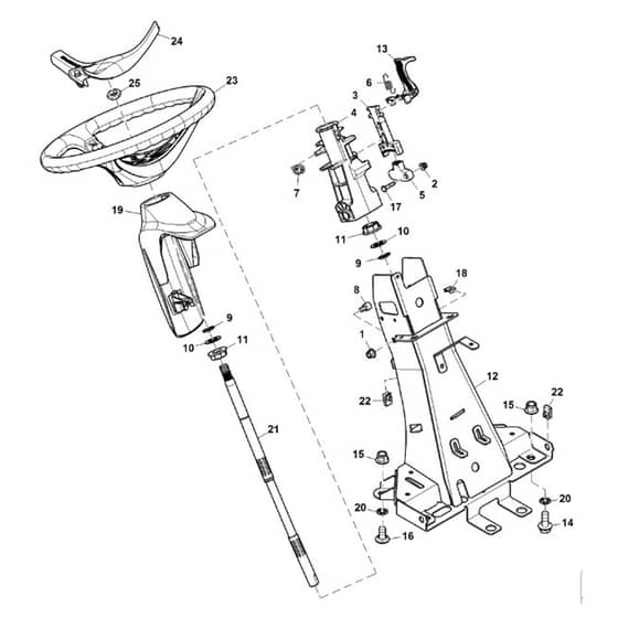 John Deere X948 - PC13378 - Tilt Steering - ST905733
