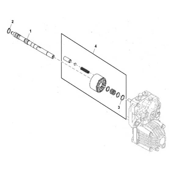 John Deere X948 - PC13378 - Pump Shaft - ST906930