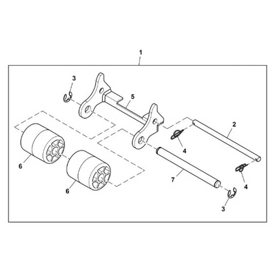 John Deere X948 - PC13378 - Roller Kit ( - 060000) - ST919230