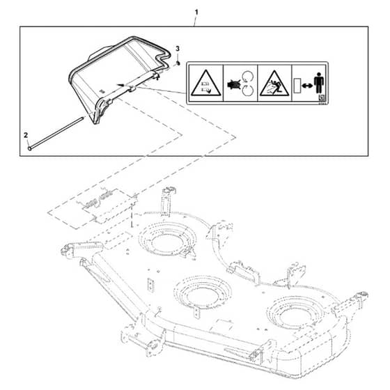 John Deere X948 - PC13378 - Discharge Chute - ST982714
