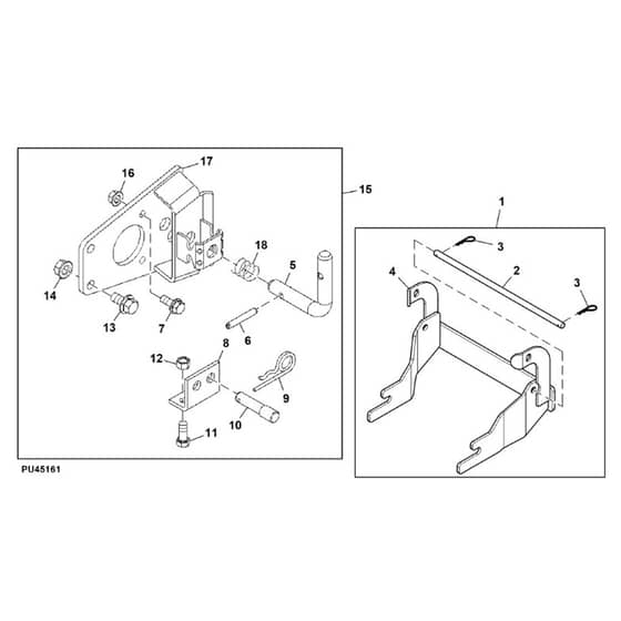 John Deere X949 - PC13379 - Click-N-Go™ Brackets - ST538986