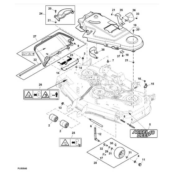John Deere X949 - PC13379 - Chute - ST905758
