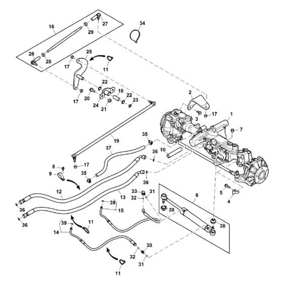 John Deere X949 - PC13379 - Front Axle - ST906566
