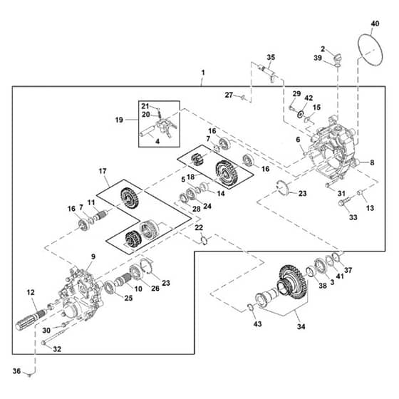 John Deere X949 - PC13379 - Pto - ST907032
