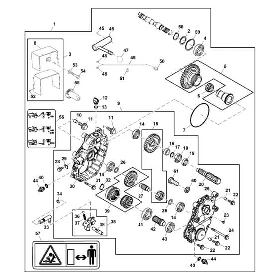 John Deere X949 - PC13379 - Rear Power - ST928876