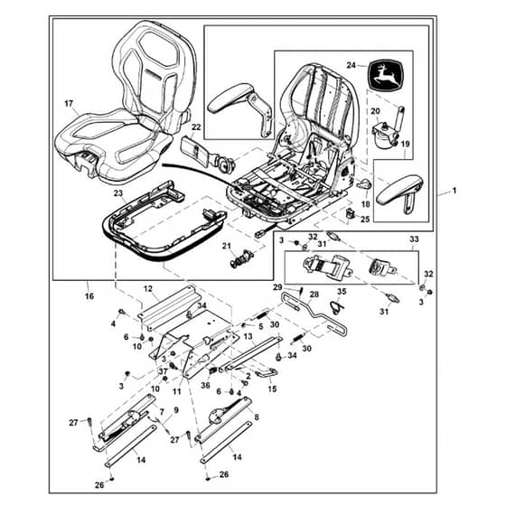 John Deere X949 - PC13379 - Air Ride - ST942777