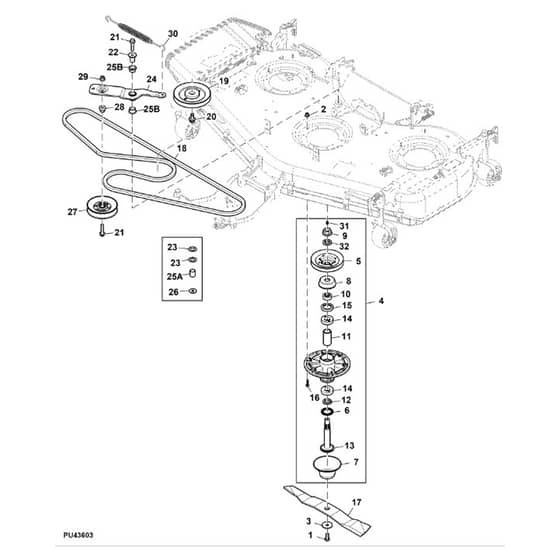 John Deere X949 - PC13379 - Belt Drive (070001 - ) - ST946850