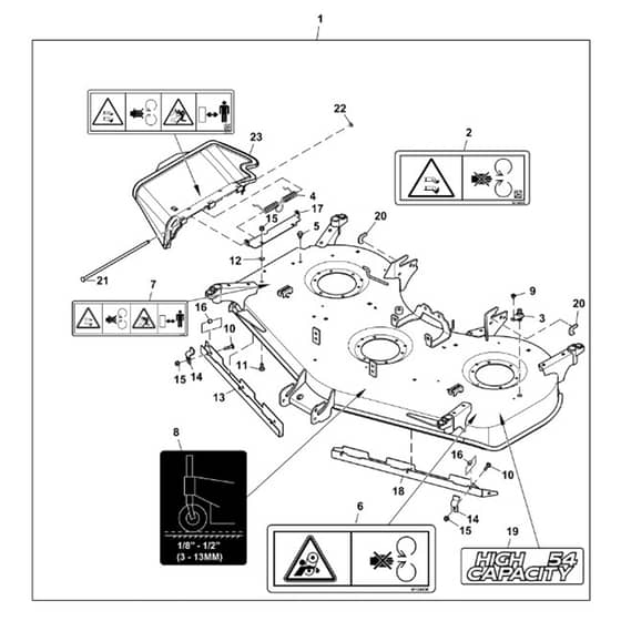 John Deere X949 - PC13379 - Mower Deck (070001 - ) - ST954637