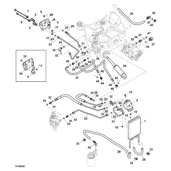 John Deere X950R - PC11965 - Hydraulic Lift ( - 020000) - ST765390