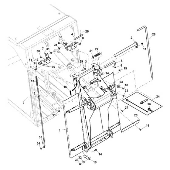John Deere X950R - PC11965 - Frame Assembly - ST766106