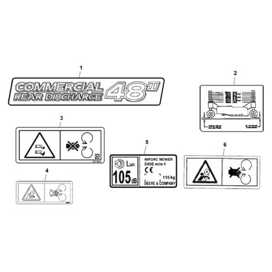 John Deere X950R - PC11965 - Labels - ST766715