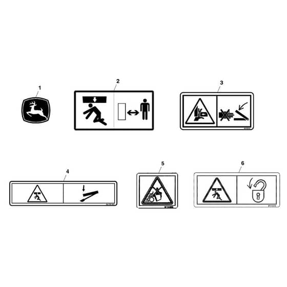 John Deere X950R - PC11965 - Labels - ST766727