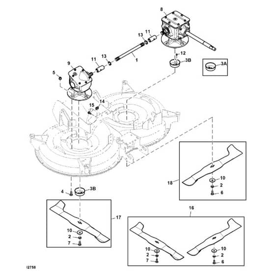 John Deere X950R - PC11965 - Gear Case - ST767272