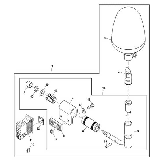 John Deere X950R - PC11965 - Beacon Light - ST790779
