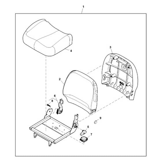 John Deere X950R - PC11965 - Delux Seat (020001 - ) - ST797319