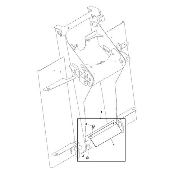 John Deere X950R - PC11965 - Leaf Deflector ( - 020000) - ST797556