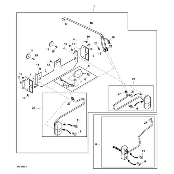 John Deere X950R - PC11965 - Light Kit (020001 - ) - ST805041