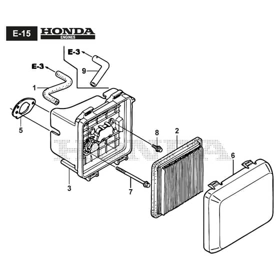 XA 53 HS - 2015 - 292148038/C15 - Castel Garden Rotary Mower Air Cleaner Diagram