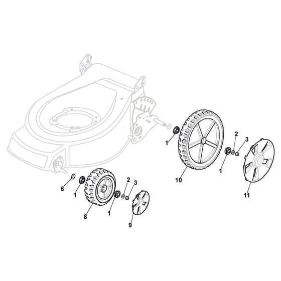 XAW 53 HSV - 2015 - 292148833/C15 - Castel Garden Rotary Mower Wheels and Hub Caps Diagram