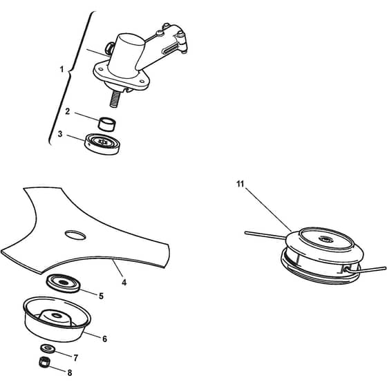 XB 28 D - 2007 - 282821003/05 - Castel Garden Brushcutter Gear Case Diagram