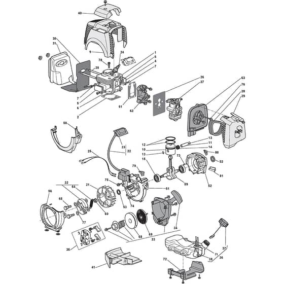 XB 29 DS - 2010-2012 - 281421003/09 - Castel Garden Brushcutter Engine Diagram