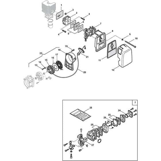 XB 55 F - 2005 - 285522003/04 - Castel Garden Brushcutter Engine 02 Diagram